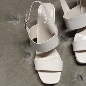 Chic White Heeled Sandals